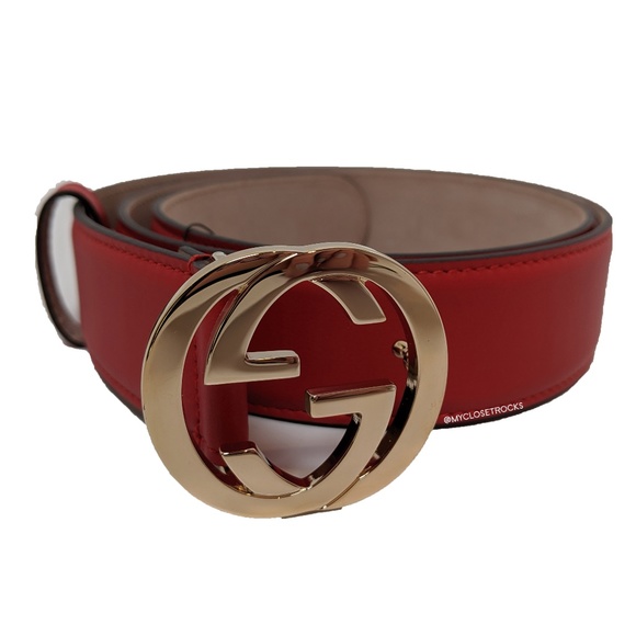 Gucci Accessories - SOLD Gucci Red Leather with Interlocking G Belt